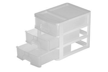 Комод настільний R-Plastic "А4" на 3 шухляди 35*25,5*28 см білий (8 шт/упак) 03303 фото
