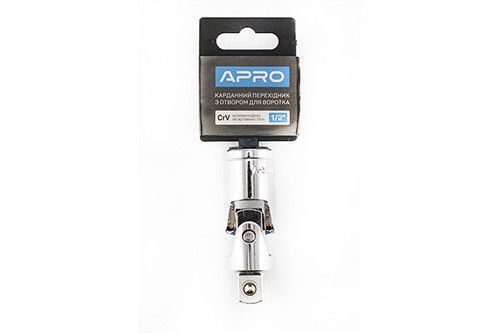 Карданний шарнір 1/2" APRO CrV з отвором для воротка 257101 фото