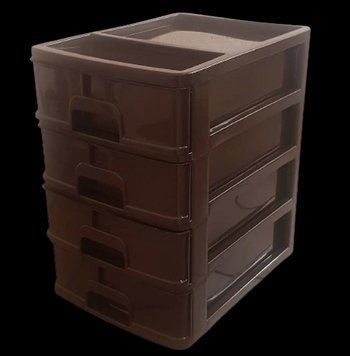 Комод настільний R-Plastic "А4" на 4 шухляди 35*25,5*38см коричневий вт. (уп. 8шт) 3412 фото