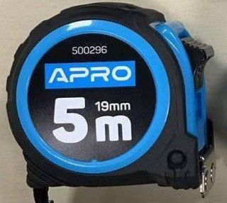 Рулетка 5 м*16 мм APRO обгумована з магнітом 500296 фото