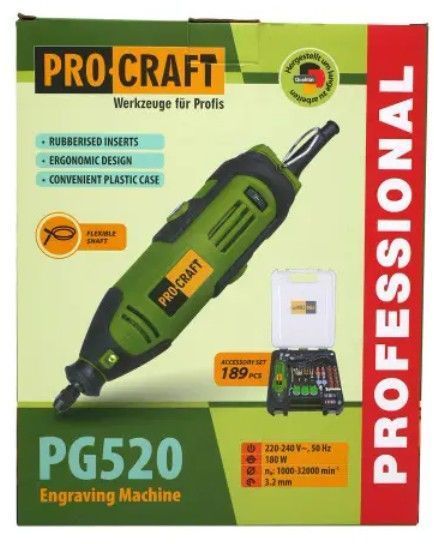 Гравер Procraft PG-520 (у кейсі з гнучким валом) 005201 фото